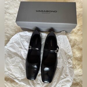 Vagabond Delia Mary Jane Ballet Flats, Black Patent Leather, US 6 EU 36